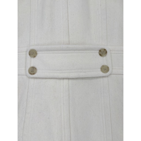 J .Crew Cream Wool Classic Lady Trench Peacoat Mid-Length 4 Vintage - Picture 13 of 16